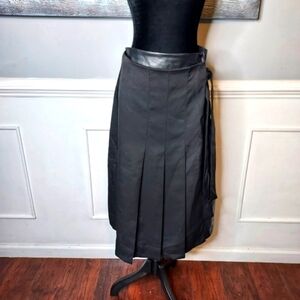 GRACIA  Pleated Combination midi Skirt